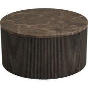 Salontafel Rond - Donkerbruin Marmerlook - Ø80x40cm - Rota