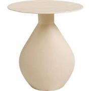 Bijzettafel Rond - Off-White Metaal - Ø36x40cm - Calais