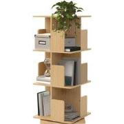 360° draaibare boekenkast met 3 niveaus & 12 vakken, beige, 40x94x40 c...