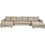 LILVIKEN - Bank U-vormig - Beige - 5 persoons - Polyester