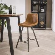 Barkruk Siena Bruin Saddle PU Kunstleer