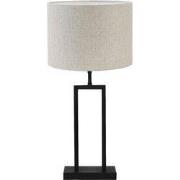 Tafellamp Shiva/Livigno - Zwart/Naturel - Ø30x62cm