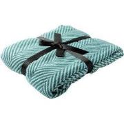 JOSEFIEN - Plaid 140x180 cm - lichtgewicht - zigzag patroon - Deep Lak...