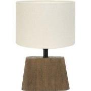 Tafellamp Kardan/Livigno - Hout/Eiwit - Ø20x29cm