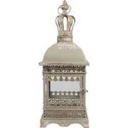 Clayre & Eef Lantaarn 20x20x51 cm Grijs Groen Metaal