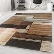 Kristal Modern bruin grijs vloerkleed - 240 X 340 CM