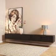Starfurn Zwevend Tv meubel Vision Black | 280 cm
