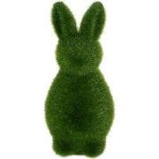 Clayre & Eef Decoratie Beeld Konijn Ø 7x14 cm Groen Kunststof