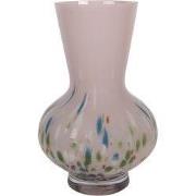 Clayre & Eef Vaas Ø 10x23 cm Roze Glas