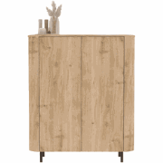 Dressoir met 2 deuren afgeronde randen eiken decor L130,1 cm - LUCIA
