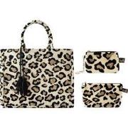 TASSENSET | 3-delig | Evita | luipaardprint | Pumice Stone | beige | H...