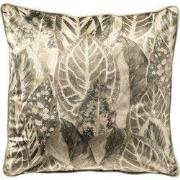 RIKKE - sierkussen 45x45 cm - bladmotief - Sage Green - groen
