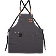 Clayre & Eef Keukenschort 75x66 cm Grijs Polyester