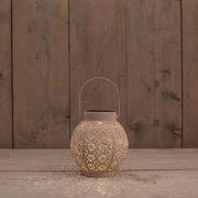 Solar lantaarn metaal 16x14. cm zand