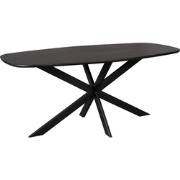 Starfurn - Eettafel Ferris - Zwart - 90x180x76 cm