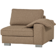 vtwonen Lazy 1-Zits Element met arm rechts - Bouclé - Bruin