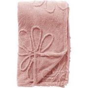 BLENDA - plaid 150x200 cm - bloemenreliëf - Rose Tan - roze