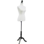 Dames Paspop - Etalagepop - Verstelbaar 130 tot 168 cm - Wit