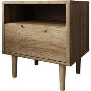 Meubella - Selwood - Nachtkastje - Eikenpatroon - 55x43x58 cm