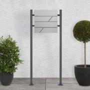 ML-Design brievenbus met krantenvak, lichtgrijs, 37x11x37 cm, gemaakt ...