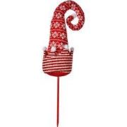 Clayre & Eef Kerstdecoratie Kerstmuts 54cm Rood Textiel