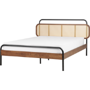 BOUSSICOURT - Tweepersoonsbed - Bruin - 140 x 200 cm - Rubberhout