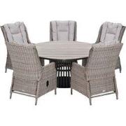 Garden Impressions Marbella tuinset 6-delig - Annie tuintafel Ø148 cm