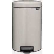 NewIcon Pedaalemmer, 12 liter, kunststof binnenemmer - Soft Grey