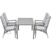 Garden Impressions Kasper tuinset 5-delig - tuintafel 160x84 cm taupe