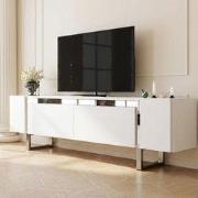 TV Meubel Wit Yildiz 180x50x30 - Zilver Frame