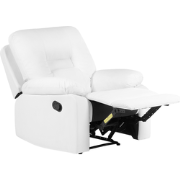 BERGEN  - TV-fauteuil - Wit - Kunstleer