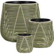 Mica Decorations Cancun Bloempot – Set van 3 – Plantenpot voor Bloemen...