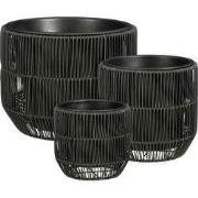 Mica Decorations Peta Bloempot voor Buiten – Set van 3 – Plantenpot vo...