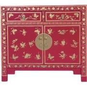 Fine Asianliving Chinese Kast Fuchsia Royale Vlinders Handbeschilderd