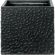 FEIYAN - Bloempot - Zwart - 42 x 42 x 38 cm - Klei-vezelmengsel