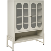 SOLETTA - Dressoir met 2 deuren - Beige - Staal