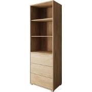 Meubella - Gideon - Boekenkast - Eikenpatroon - 60x40x178 cm