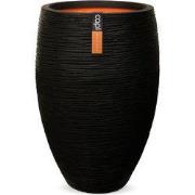 Vaas elegant deluxe rib NL 39x60 - zwart