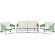 PONTE - Loungeset 4-zits - Groen - Staal