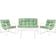 GARDA - Loungeset - Groen/Wit - Staal
