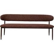 Eetkamerbank Stof - Rood/Walnoot - 180cm - Alexia