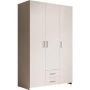 Meubella - Elario - Kledingkast 3 deurs - Wit - 119x54x191 cm