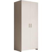 Meubella - Elario - Kledingkast 2 deurs - Wit - 80x54x191 cm