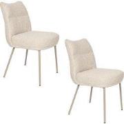 Housecraft Living Jacques Eetkamerstoelen Beige - Set van 2