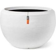 Vaas bol Arc Granite 132x90 wit bloempot