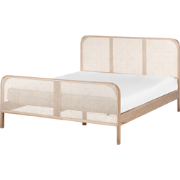 GONFARON - Tweepersoonsbed - Lichtbruin - 160 x 200 cm - Dennenhout