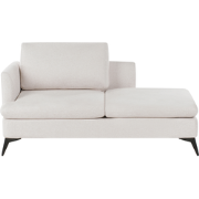 SIEVOZ - Chaise longue - Lichtbeige - Linkszijdig - Polyester