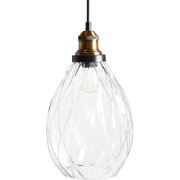 COOSA  - Hanglamp - Transparant - 1 licht - Glas/Metaal