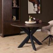 Starfurn Eettafel Madison Brown | 130 cm | Poot Black