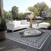 Elle Decoration Gemini Buitenkleed Dubbelzijdig Vloerkleed Zwart- 80x1...